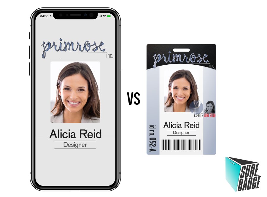 smartphone vs ID badge